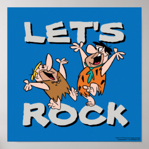The Flintstones   Fred & Barney - Let's Rock Poster