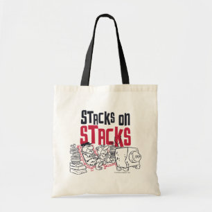 The Flintstones   Fred & Barney - Stacks on Stacks Tote Bag