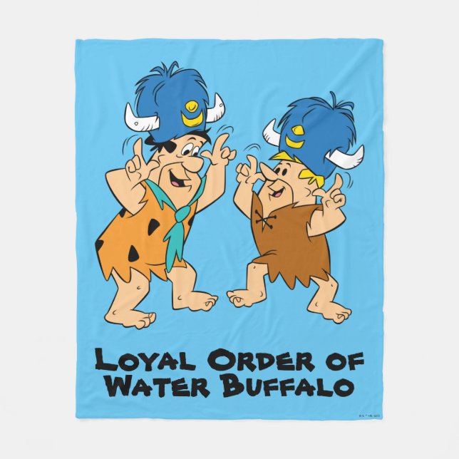 The Flintstones | Fred & Barney Water Buffaloes Fleece Blanket (Front)