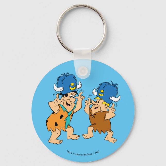 The Flintstones | Fred & Barney Water Buffaloes Key Ring (Front)