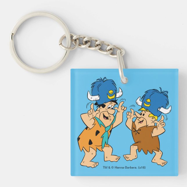 The Flintstones | Fred & Barney Water Buffaloes Key Ring (Front)