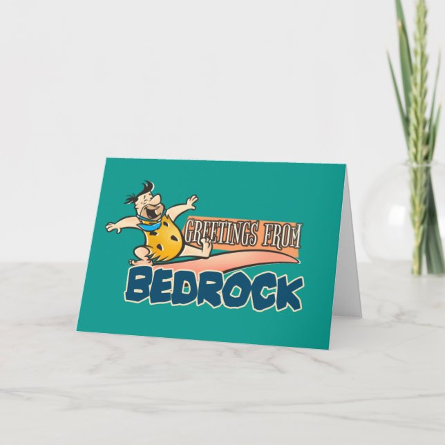 The Flintstones | Fred - Greetings From Bedrock Card (Front)