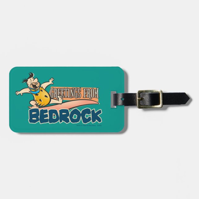The Flintstones | Fred - Greetings From Bedrock Luggage Tag (Front Horizontal)