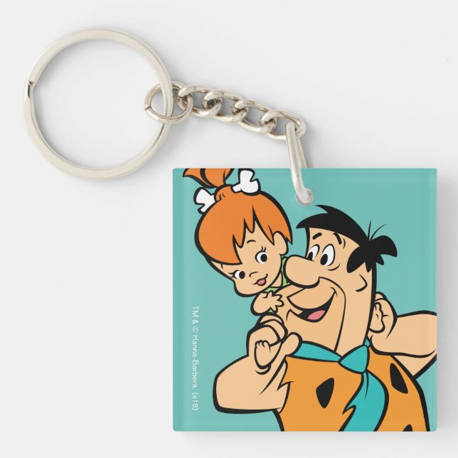 The Flintstones | Fred & Pebbles Flintstone Key Ring (Front)