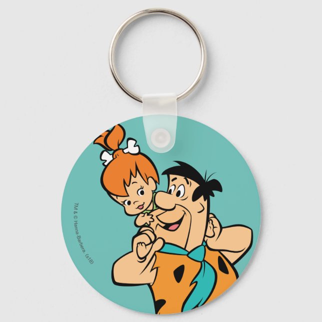 The Flintstones | Fred & Pebbles Flintstone Key Ring (Front)