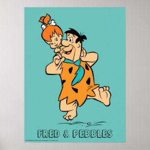 The Flintstones   Fred & Pebbles Flintstone Poster