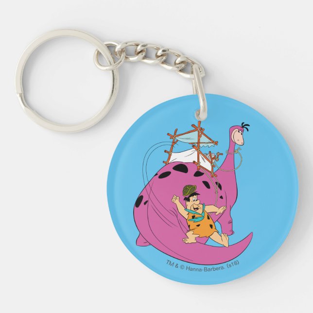 The Flintstones | Fred Sliding Down Tail Key Ring (Front)