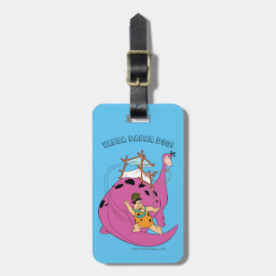 The Flintstones   Fred Sliding Down Tail Luggage Tag