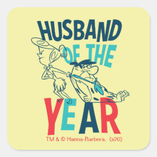 The Flintstones   Husband of the Year Square Sticker