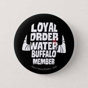 The Flintstones   Loyal Order Water Buffalo Member 6 Cm Round Badge
