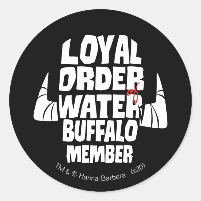 The Flintstones | Loyal Order Water Buffalo Member Classic Round Sticker (Front)