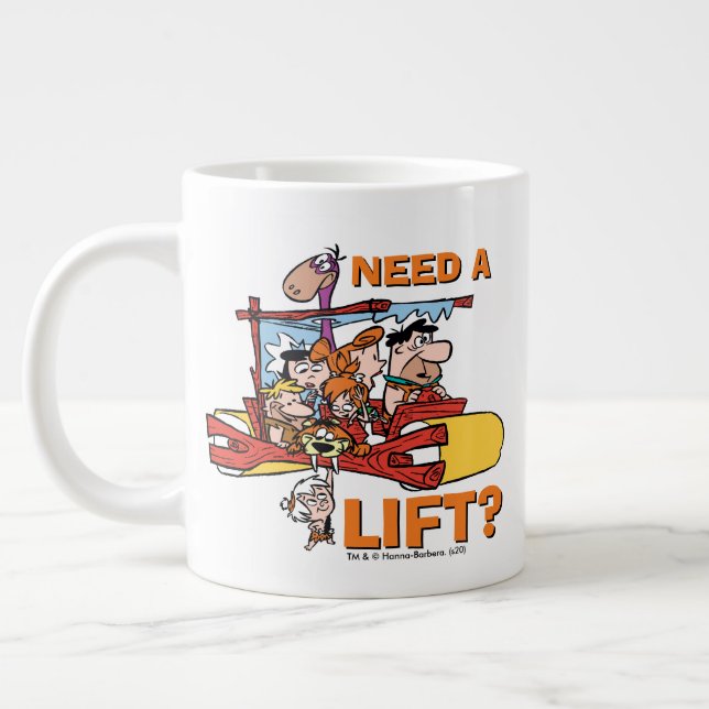 The Flintstones | Need A Lift? Large Coffee Mug (Left)