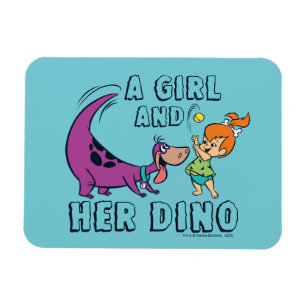 The Flintstones   Pebbles & Dino Play Ball Magnet