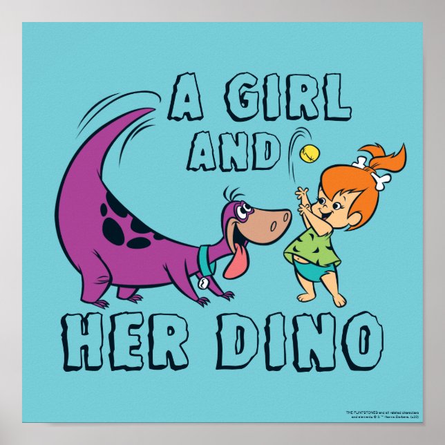 The Flintstones | Pebbles & Dino Play Ball Poster (Front)