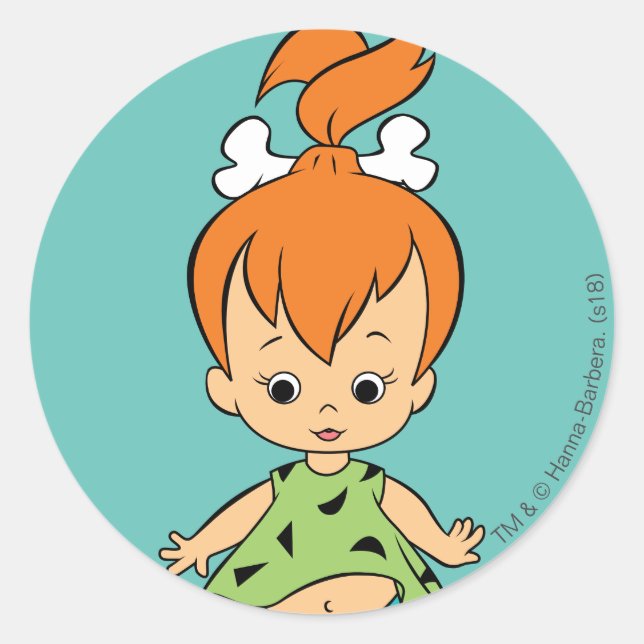 The Flintstones | Pebbles Flintstone Classic Round Sticker (Front)