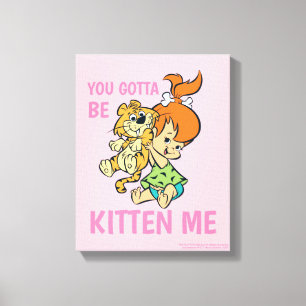 The Flintstones   Pebbles & Her Tiger Canvas Print