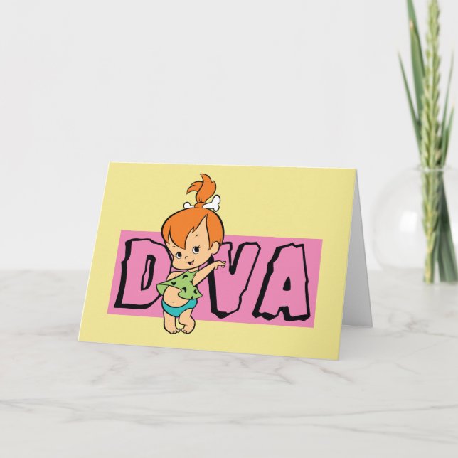 The Flintstones | Pebbles - Little Diva Card (Front)