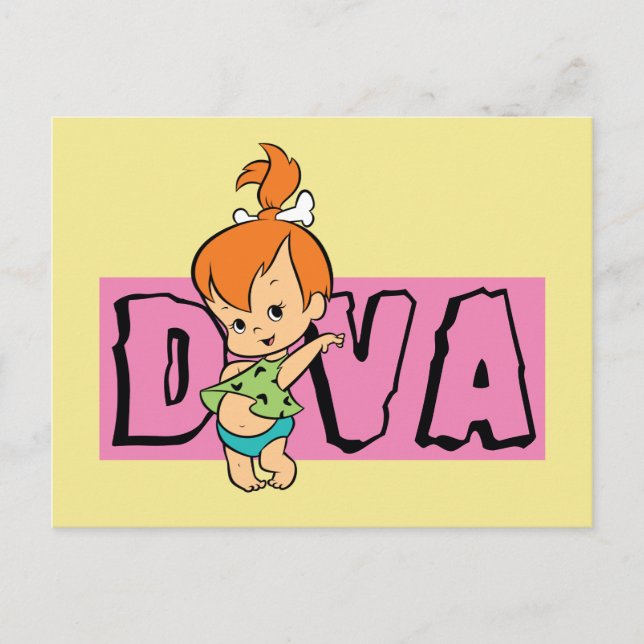 The Flintstones | Pebbles - Little Diva Invitation Postcard (Front)