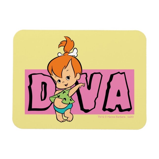 The Flintstones | Pebbles - Little Diva Magnet (Horizontal)