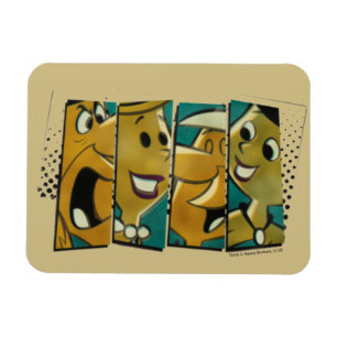 The Flintstones Retro Comic Character Panels Magnet