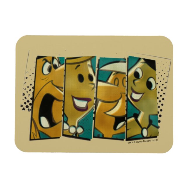 The Flintstones | Retro Comic Character Panels Magnet (Horizontal)