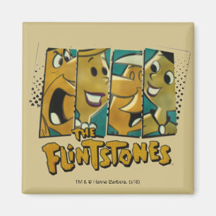 The Flintstones Retro Comic Character Panels Magnet