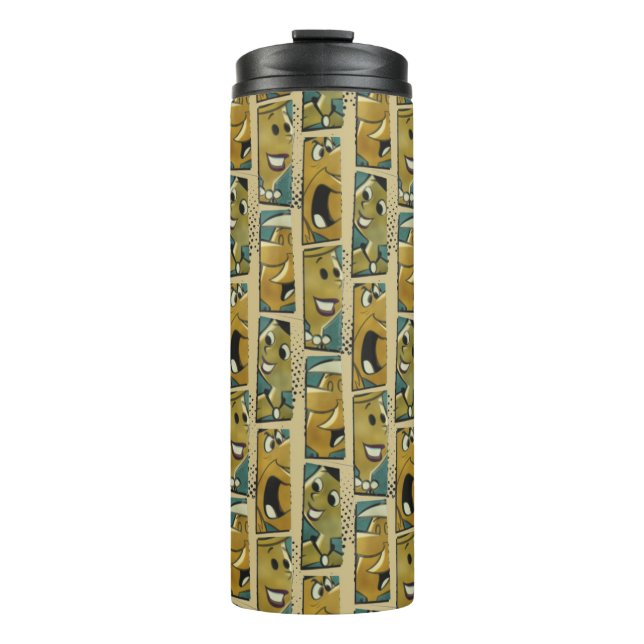 The Flintstones | Retro Comic Character Panels Thermal Tumbler (Front)
