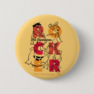 The Flintstones   ROCKER 6 Cm Round Badge