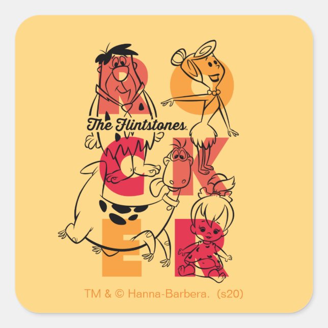 The Flintstones | ROCKER Square Sticker (Front)