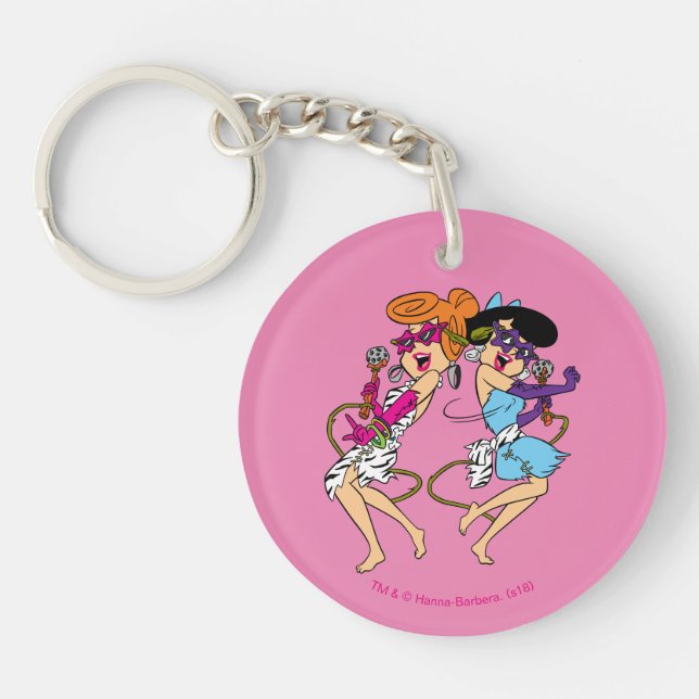 The Flintstones | Wilma & Betty Rock Stars Key Ring (Front)