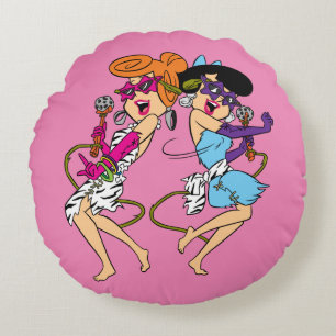 The Flintstones Wilma & Betty Rock Stars Round Cushion