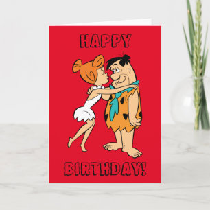 The Flintstones Wilma Kissing Fred Card