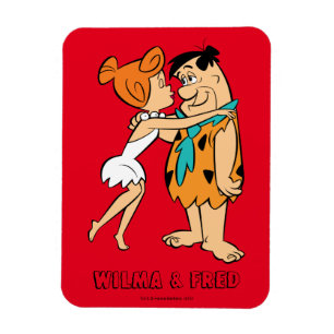 The Flintstones Wilma Kissing Fred Magnet