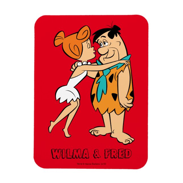 The Flintstones | Wilma Kissing Fred Magnet (Vertical)