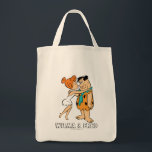 The Flintstones | Wilma Kissing Fred Tote Bag<br><div class="desc">Check out Wilma leaning in to kiss Fred.</div>