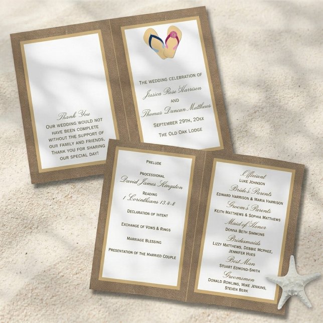 The Flip-Flop Sand Beach Burlap Wedding Collection (Creator Uploaded)