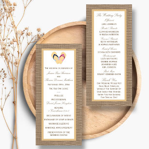 The Flip-Flop Sand Beach Burlap Wedding Collection Program