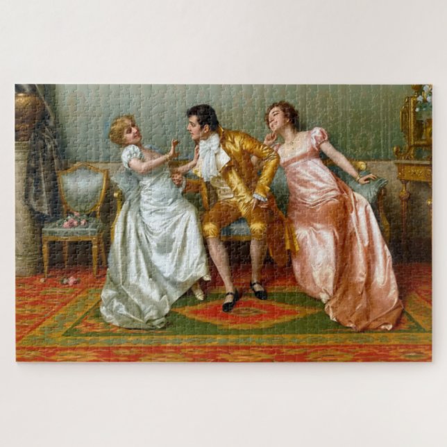 The Flirt by Vittorio Reggianini Jigsaw Puzzle (Horizontal)