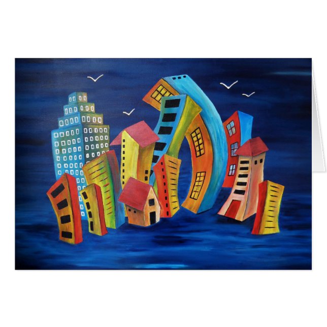The Floating City Greeting Card (Front Horizontal)