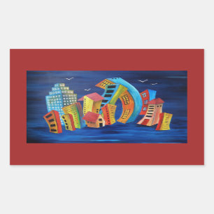 The Floating City Rectangular Sticker