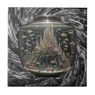 The floating Fish Bowl Ceramic Tile