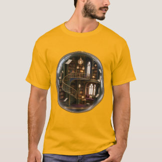 The Floating Library Surreal Fantasy Art T-Shirt