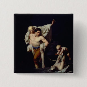 The Flood, c.1789 (oil on canvas) 15 Cm Square Badge