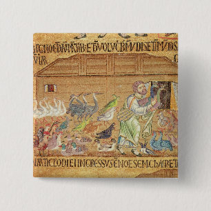 The Flood, from the Atrium, detail of Noah 15 Cm Square Badge