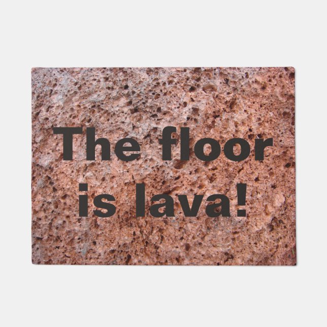 The floor is lava doormat (Front)