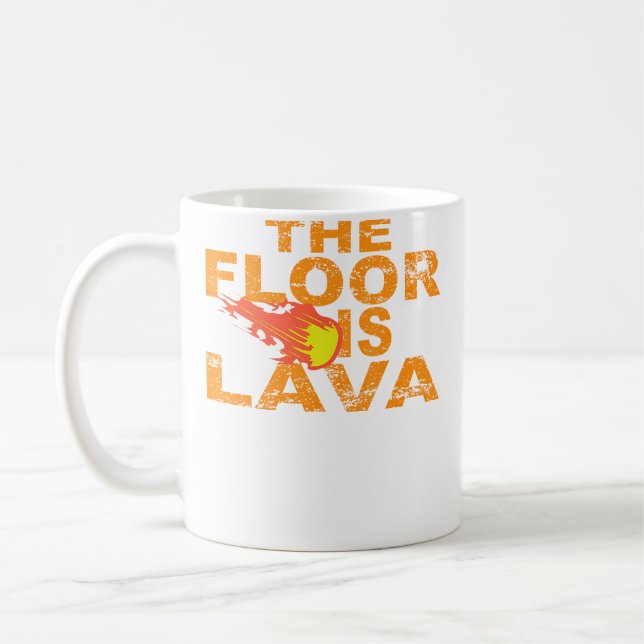 The Floor Is Lava Running Parkour Coffee Mug (Left)