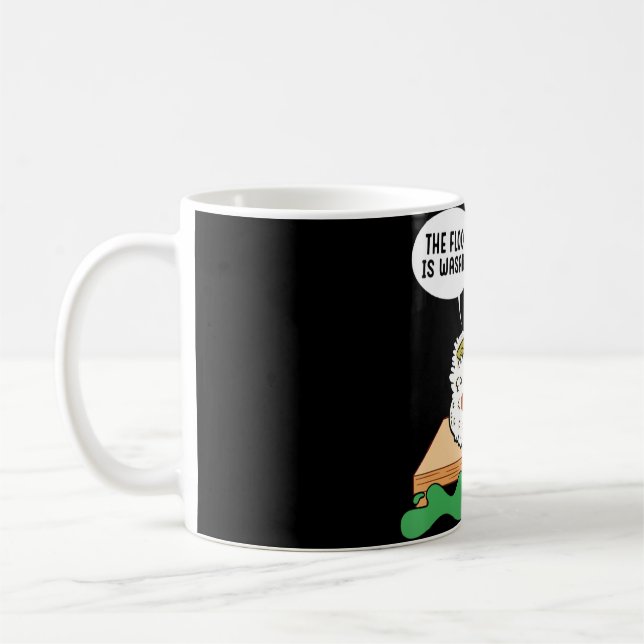 The Floor Is Wasabi Japanese Food Sushi  Coffee Mug (Left)