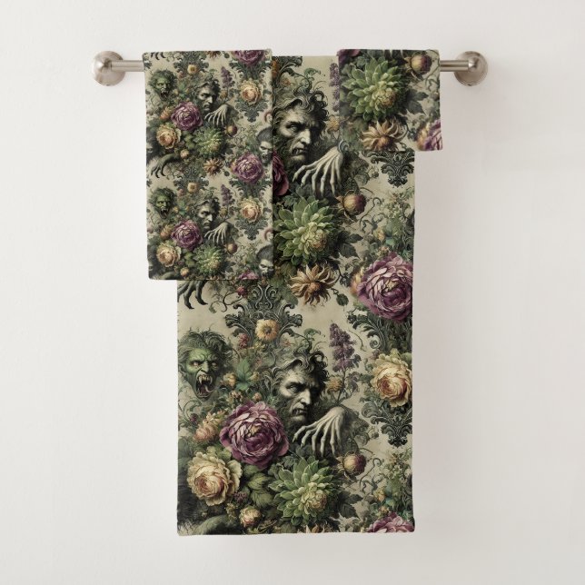 The Florabane Cult – Gothic Victorian Bath Towel Set (Insitu)