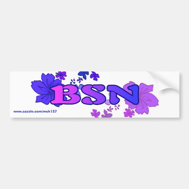 The Floral bumper from BSN Bodysurfing Apparel Bumper Sticker (Front)