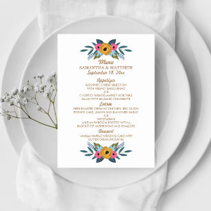 The Floral Wreath White Wedding Collection Menu